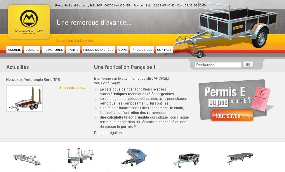 www.mecanorem.com le site de Mecanorem